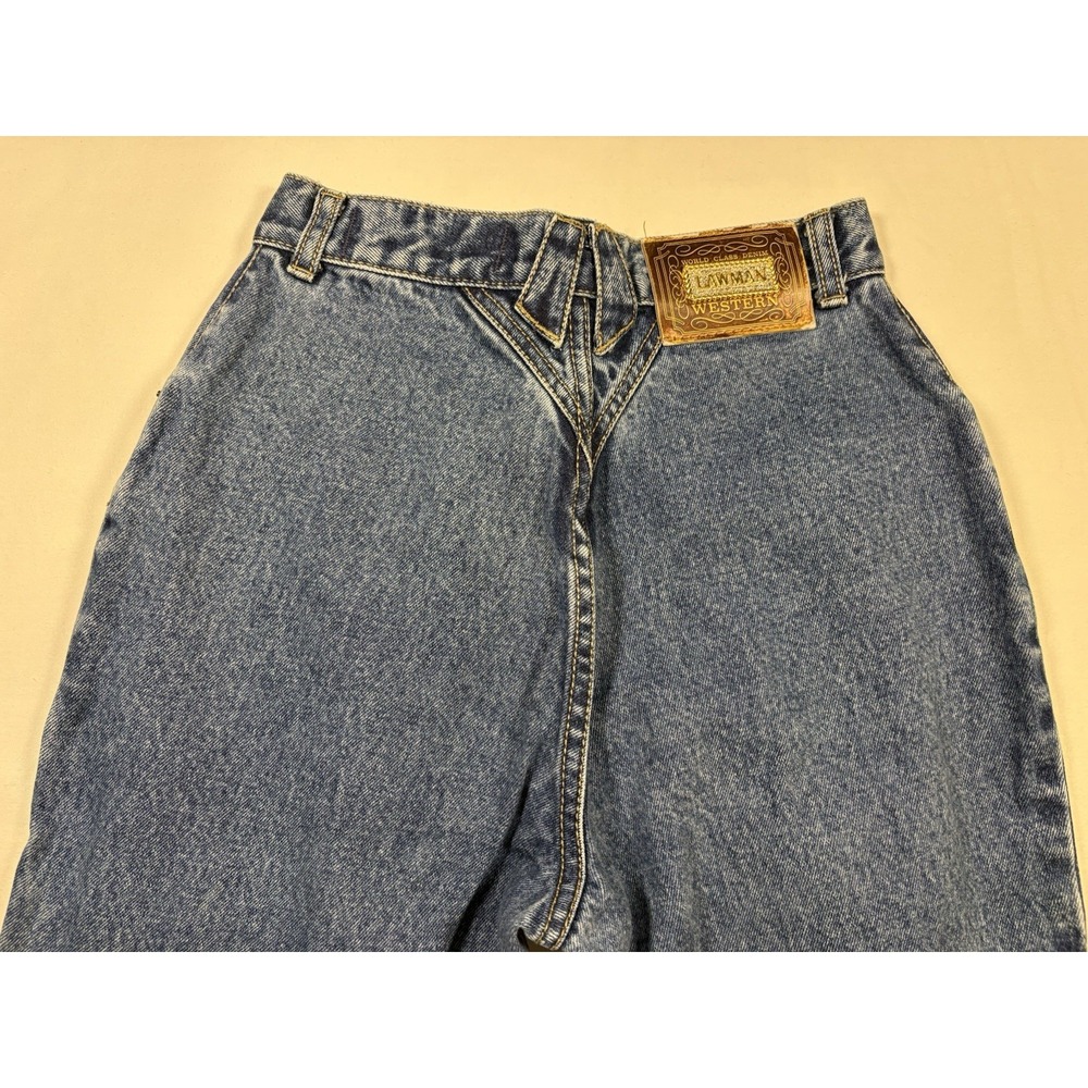 Vintage Lawman Western Jeans Womens 7 High Waisted Pocketless Button Fly Vtg - Picture 5 of 8